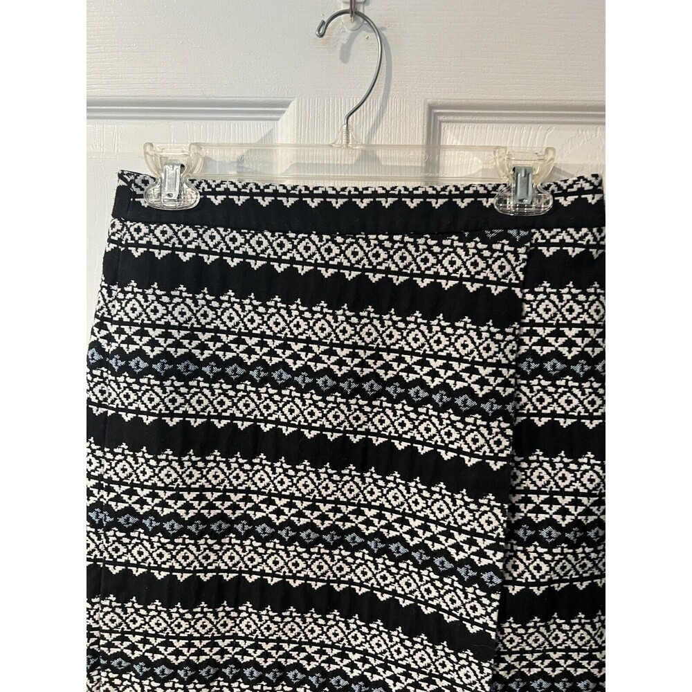 Ann Taylor LOFT womens pencil skirt sz 4 southwest tweed career faux wrap mini - Picture 4 of 9